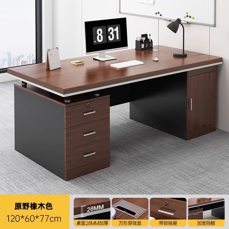 Mesa de oficina, mesa de jefe, mesa de oficina y silla, mesa de computadora para dos personas simple, mesa doméstica