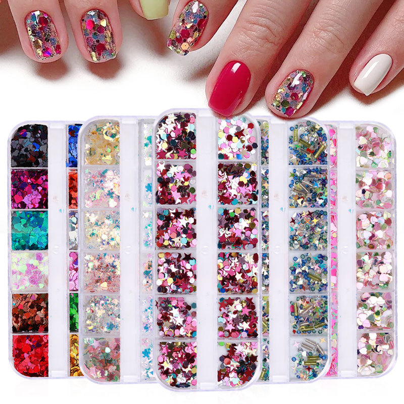 New Cross-border Nail Art Love Heart Seq...