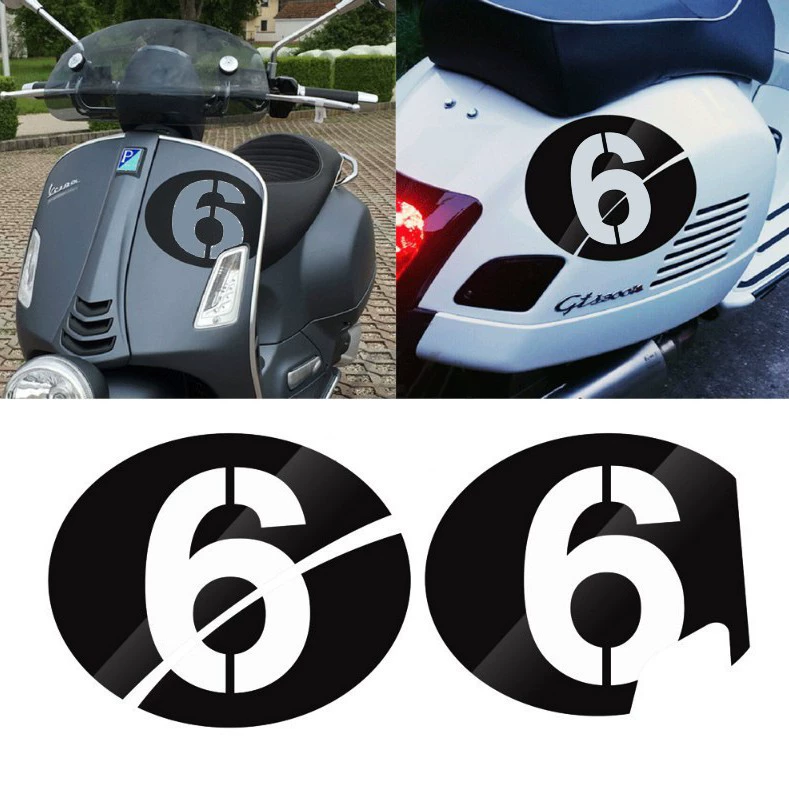 Weishi VESPA Vespa тюнинг GTS300 GTV 0-100 75-летняя наклейка для шлема передняя и задняя