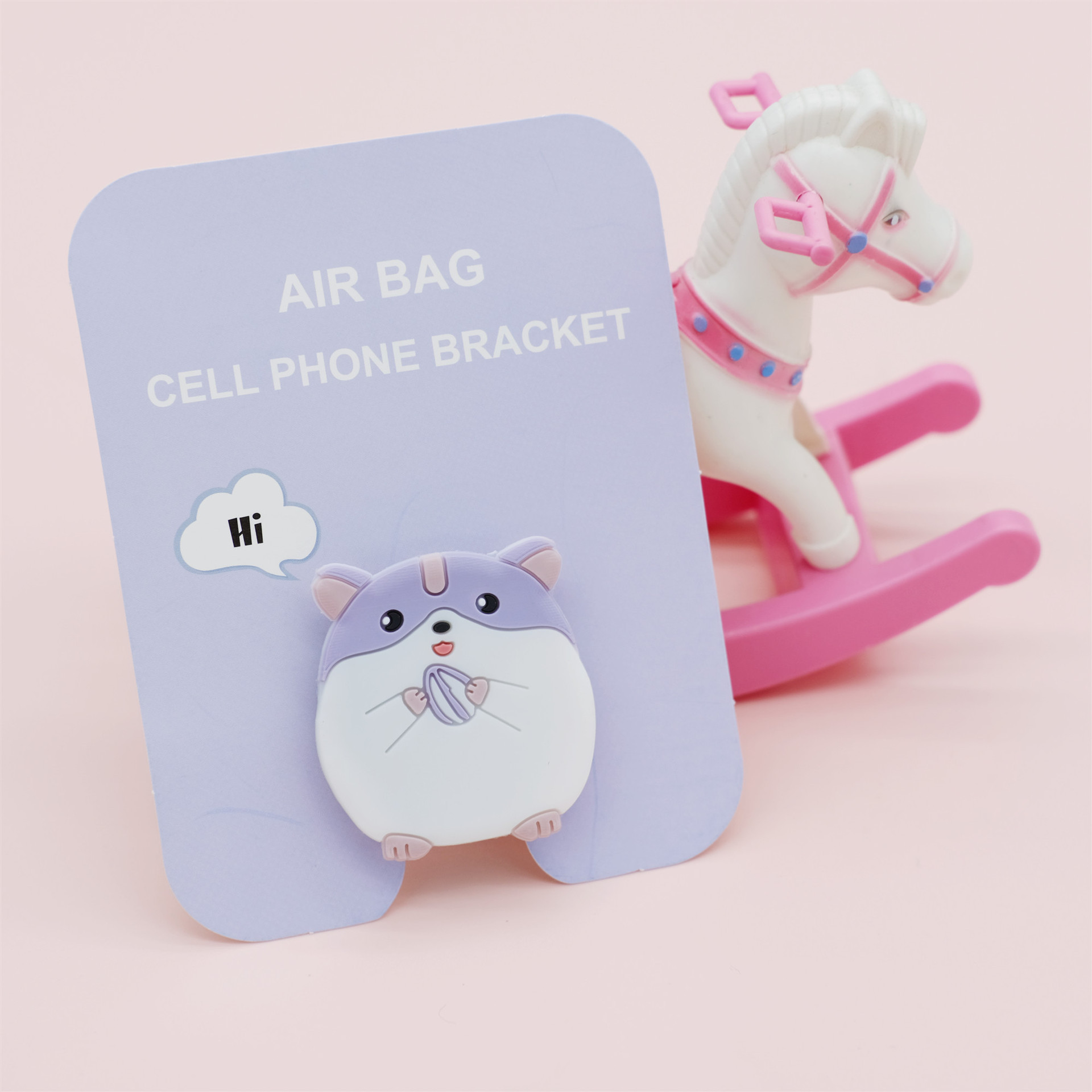 Airbag de dibujos animados soporte de teléfono móvil retráctil creativo personalizado escritorio plegable adhesivo perezoso soporte pequeño multifuncional