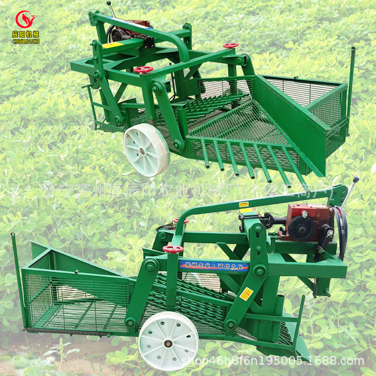 新款双震动滚轮款花生收获机起花生机四轮车带动有劲效果好