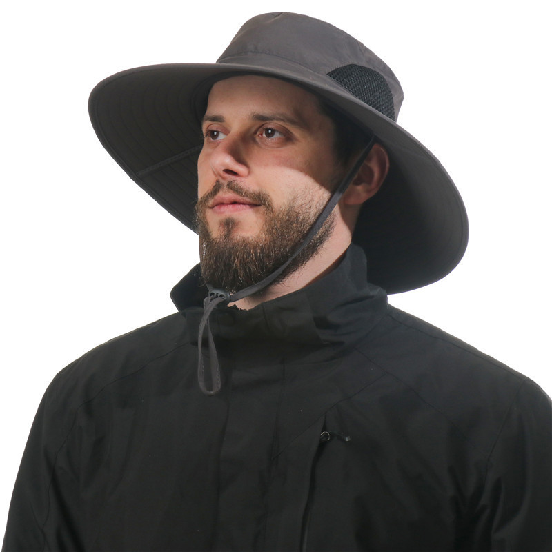 钓鱼帽韩版渔夫帽遮阳防晒户外太阳帽夏季帽子女速干防晒帽登山帽