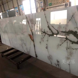 Manufacturers Supply New Chinoiserie Landscape Painting Glass Art Clip Glue Glass Painting Processing Guangzhou Shenzhen Huizhou