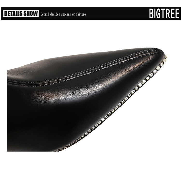 Smal klack med hög klack och dragkedja i sidan, spetsiga rhine-borrstövlar för kvinnor_voghion.com