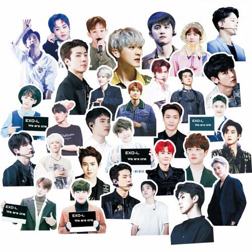 EXO handbook stickers Baekhyun Zhang Yixing Wu Sehun Park Chanyeol Kim Jun Myeon Do Kyungsoo peripheral decoration stickers