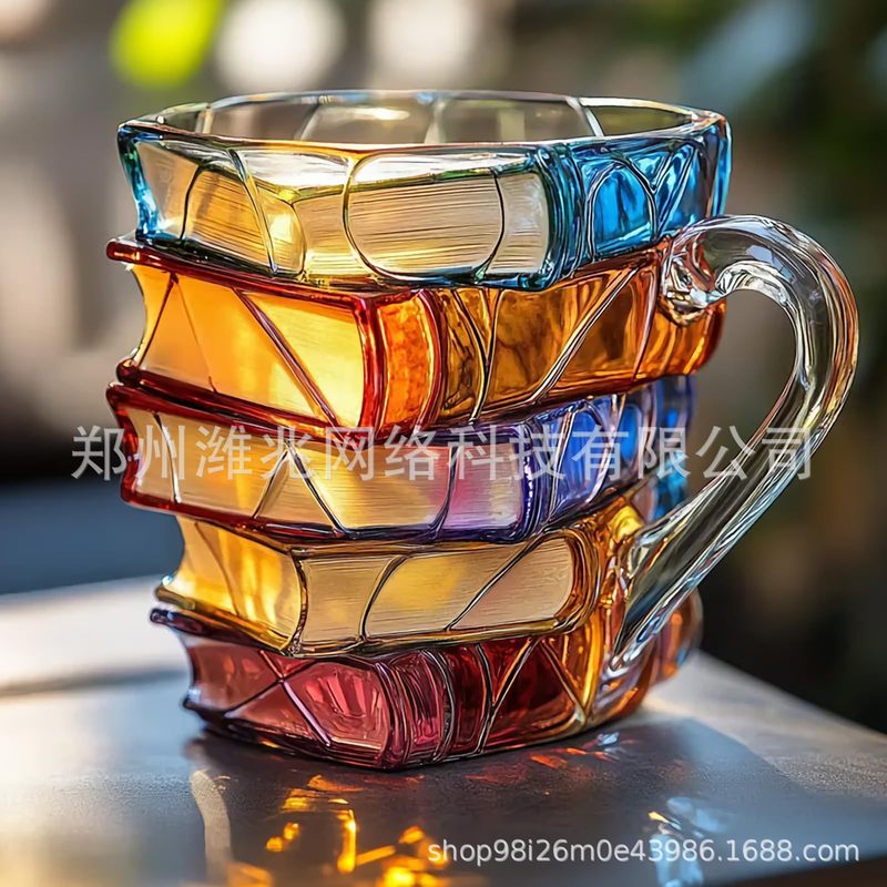 国境を越えた新しい人気Painted Book Mugカラーブックカップマグカップコーヒーカップ|undefined