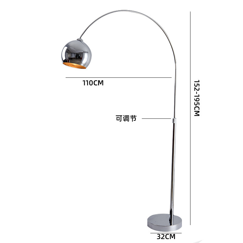 酒店工程样板房展厅客厅卧室落地灯设计师极简展厅大型钓鱼落地灯|undefined