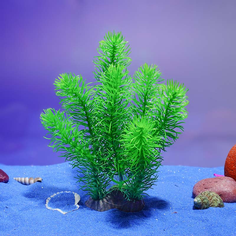 Simulación de plantas acuáticas, flores falsas, acuario, paisaje, algas de hoja de cedro, venta directa de fábrica, pecera al por mayor, caja de arena, plástico decorativo