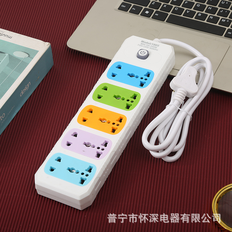 十位孔跨境供应插排SOCKET墨西哥几内亚美规英规欧规家用电源插座