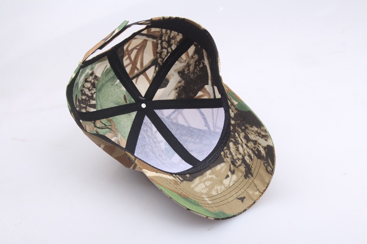 Outdoor Sun Protection Quick Drying Hat With Jungle Leaves Men's And Women's Camouflage Fashionable Baseball Cap_voghion.com