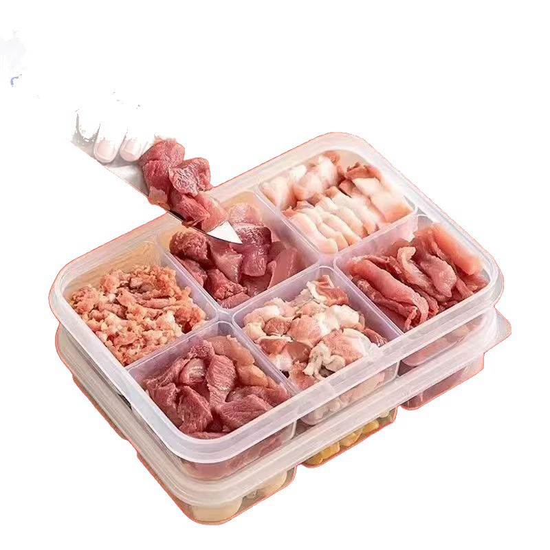 Контейнер для хранения замороженных мясных блюд и продуктов питания, перегородка для холодильника, контейнер для замороженного мяса, контейнер для свежести, контейнер для ингредиентов с имбирем и чесноком
