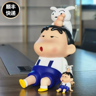 蜡笔小新大号悠闲挨揍小新手办可爱新之助公仔动漫摆件模型批发