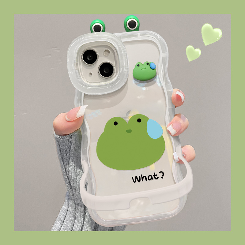 Suitable for Mate80Promax Cute Mobile Phone Case Pura70 Sweating Frog Doll 60 Double Stand Nova15 Female Suitable for Mate80Promax Cute Mobile Phone Case Pura70 Sweating Frog Doll 60 Double Stand Nova15 Female
