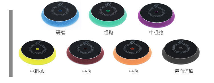 Beilang Car Beauty 5inch Bevel Sponge Polishing Disc Da Eccentric Polisher Self-Adhesive Grinding Disc in Stock