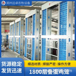 H型框架自动立体养殖 江苏无锡四层叠蛋鸭养殖设备 自动捡蛋机