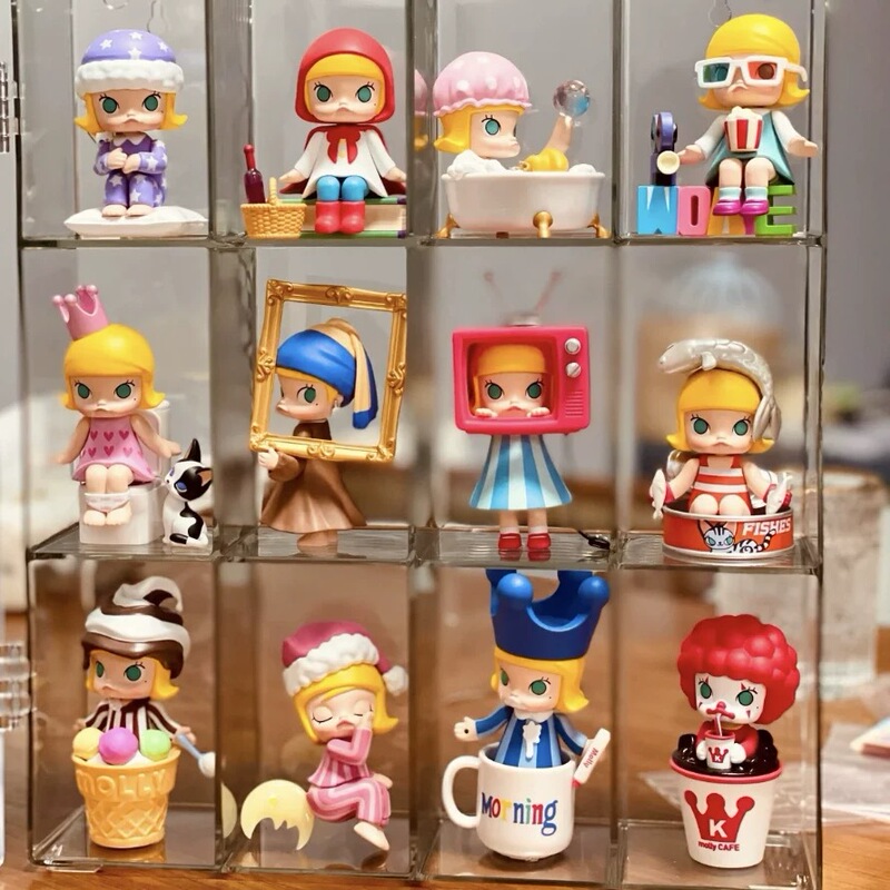Popマートバブルマットブラインドボックスモリーの一日シリーズブラインドボックスフィギュア玩具デスクトップ車載置物|undefined
