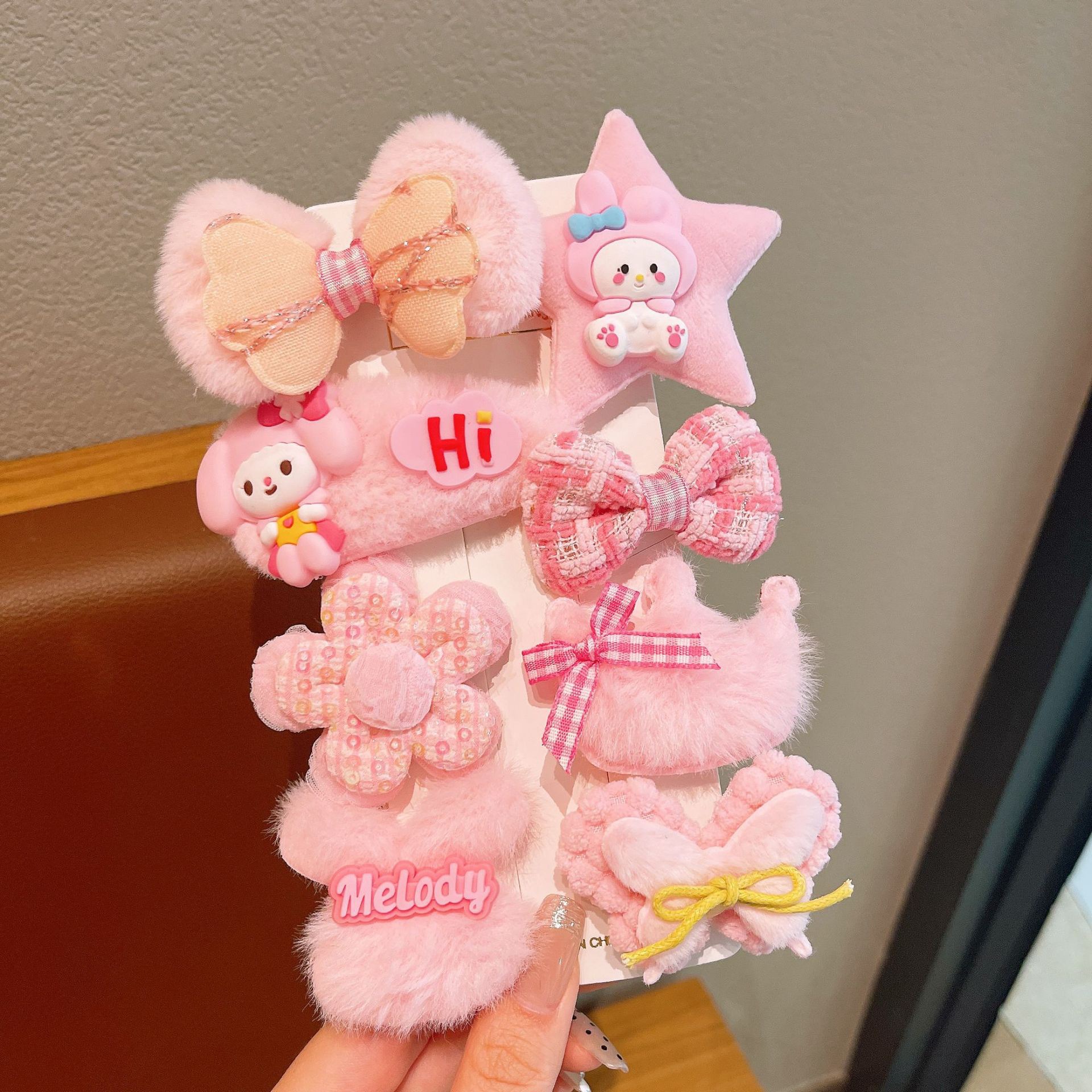 KULOMI Kids Hairpin Set Cute Sanli Pantalones Pequeñas Niñas Pequeñas Pequeñas