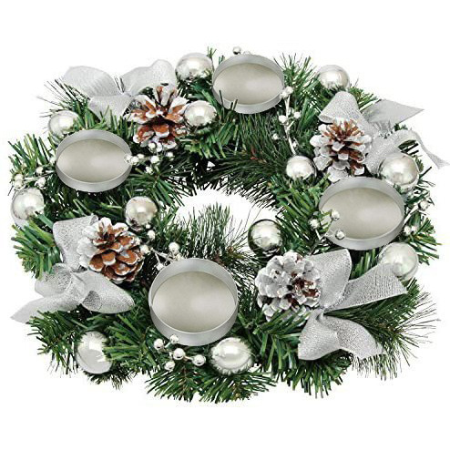 Cinta CORONA DE Navidad decoración de Navidad fábrica al por mayor Navidad candelabro Garland vela Copa Navidad candelabro de Navidad