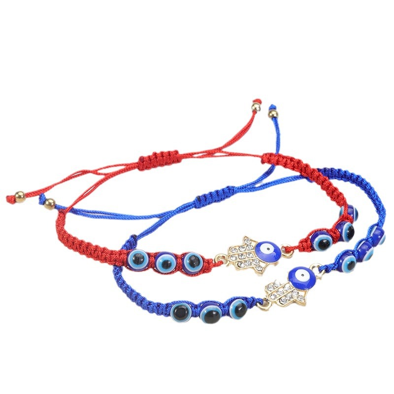 Lucky Red String Evil Eye Bracelet Handmade Protection Jewelry_voghion.com