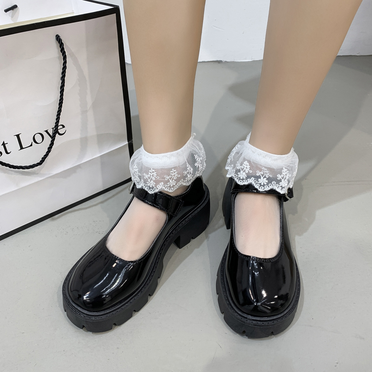 Mary Jane Women's 2022 New Summer Autumn One-Buckle Low-Top Casual Single Shoes Comfortable Thick Heel and Platform Shoes