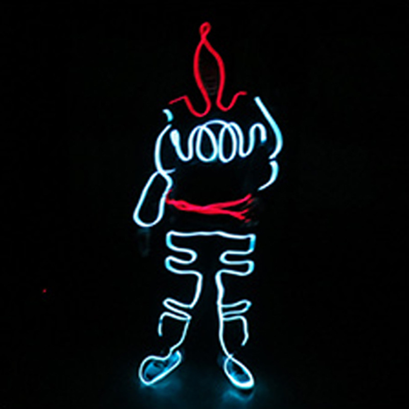 Nuevo baile principal fluorescente danza rendimiento ropa EL ropa luminosa empresa Reunión Anual etapa rendimiento Accesorios luminosos