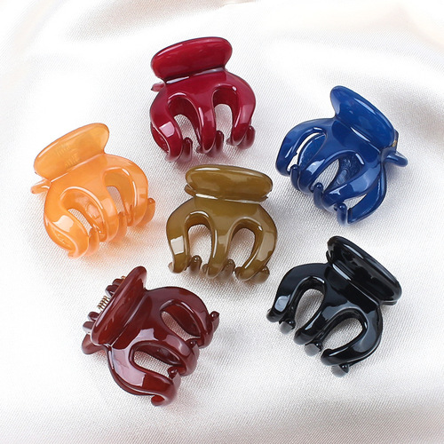 Minimalist glossy claw-shaped mini hair clip, woven, irregularly small top clip, broken hair clip, hair accessory, wholesale