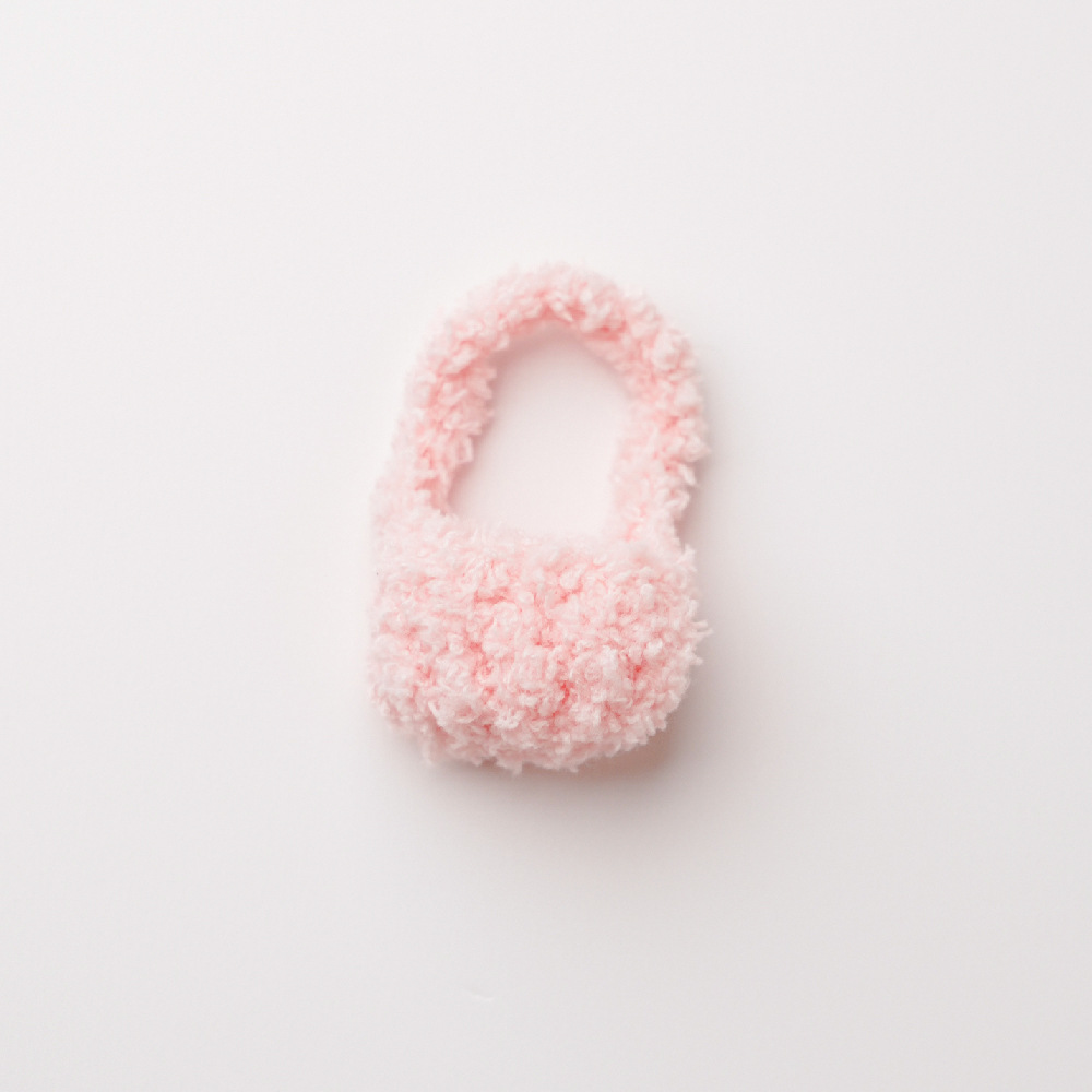 Pink velvet bag