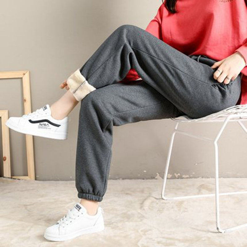 Pantalones de chándal de lana de cordero gruesa para otoño e invierno, pantalones casuales, pantalones harem, pantalones de algodón, cálidos y resistentes al frío, nuevo modelo 2026