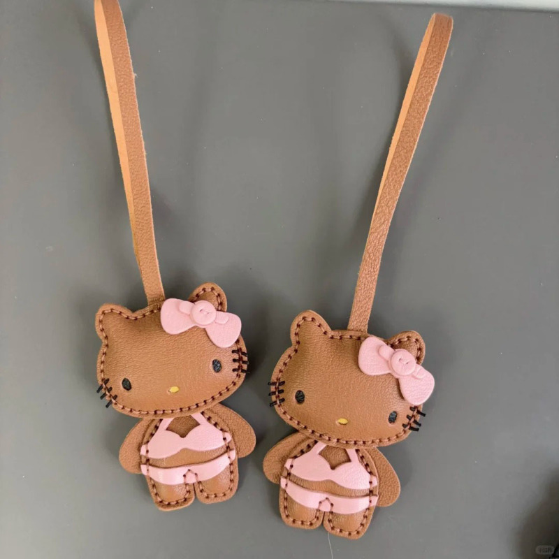 进口法羊真皮hellokitty包包挂件可爱高级感哈喽kt猫书包背包挂饰|undefined
