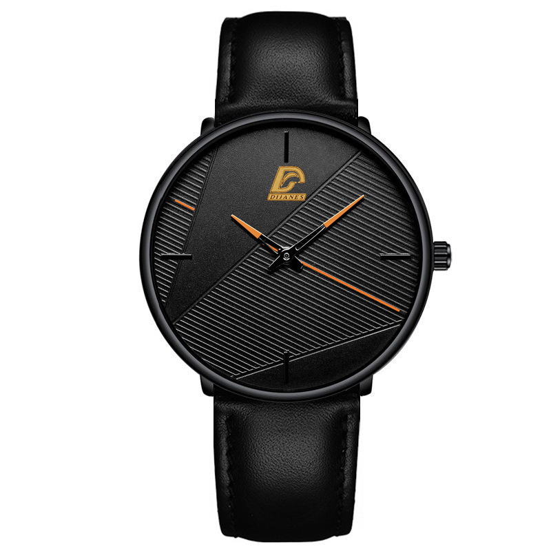 Quartz Movement Stripe Pattern Casual Stripe Buckle Quartz Men's Watches
