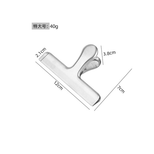 Stainless steel sealing clip strong sealing clip 430 clip folder bill clip T clip fresh-keeping and moisture-proof food clip