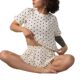 European and American New Pajamas Love Short-sleeved Shorts Home Clothes Casual Printed suit Сексуальн