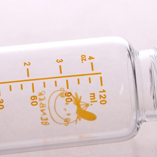 Bainbao newborn baby standard caliber anti-flatulence baby high temperature resistant crystal diamond glass bottle mother and baby supplies