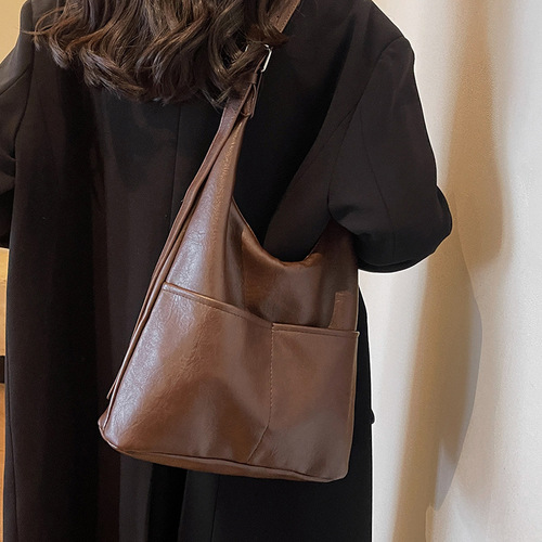 LADY BAG 2025 Autumn/Winter Crossbody Large Capacity Bucket Bag Retro Versatile High-End Mother-and-Daughter Shoulder Bags