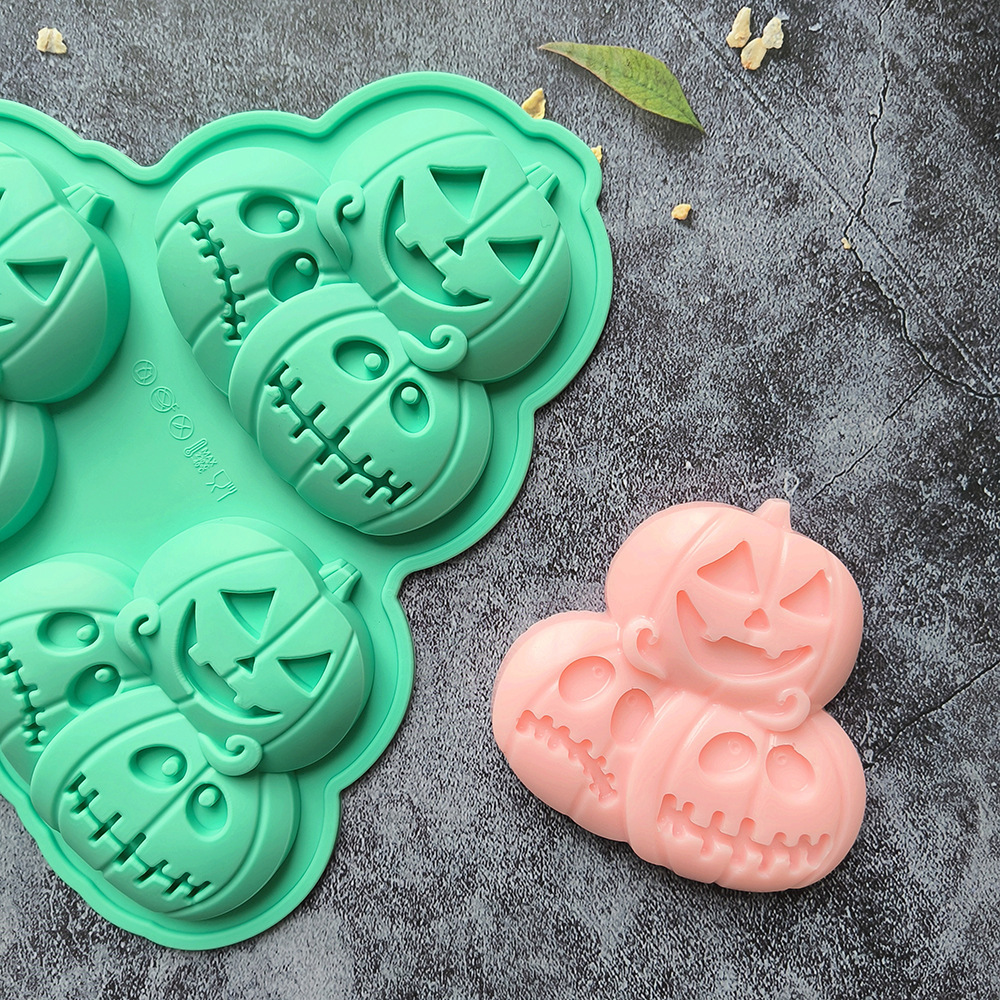 3 líneas Halloween calabaza 724 molde de galletas de jabón molde de galletas de chocolate DIY molde de pastel de calabaza