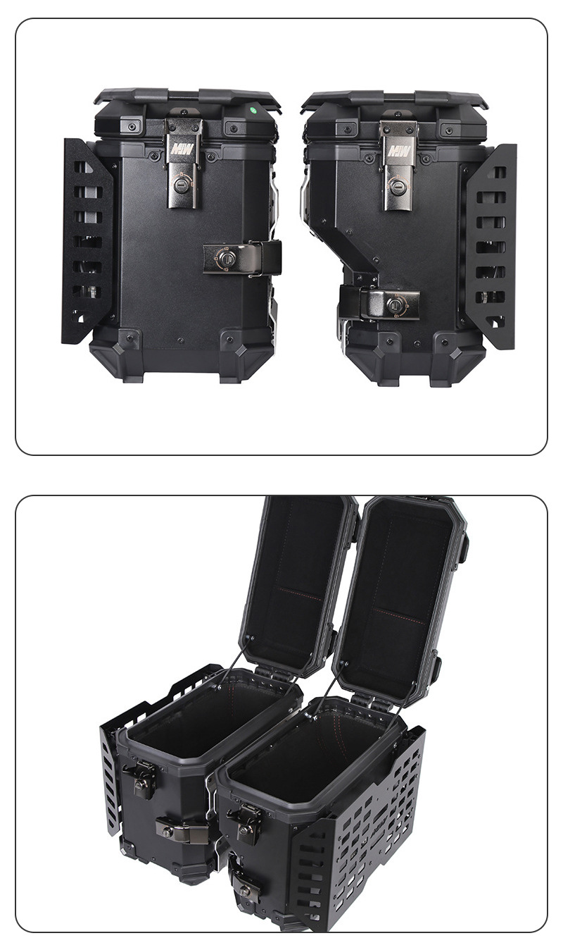 Wholesale Scooter Side Box Electric Vehicle Trunk 38L Right-Side Multifunctional Armored Motorcycle Aluminum Alloy Tail Box