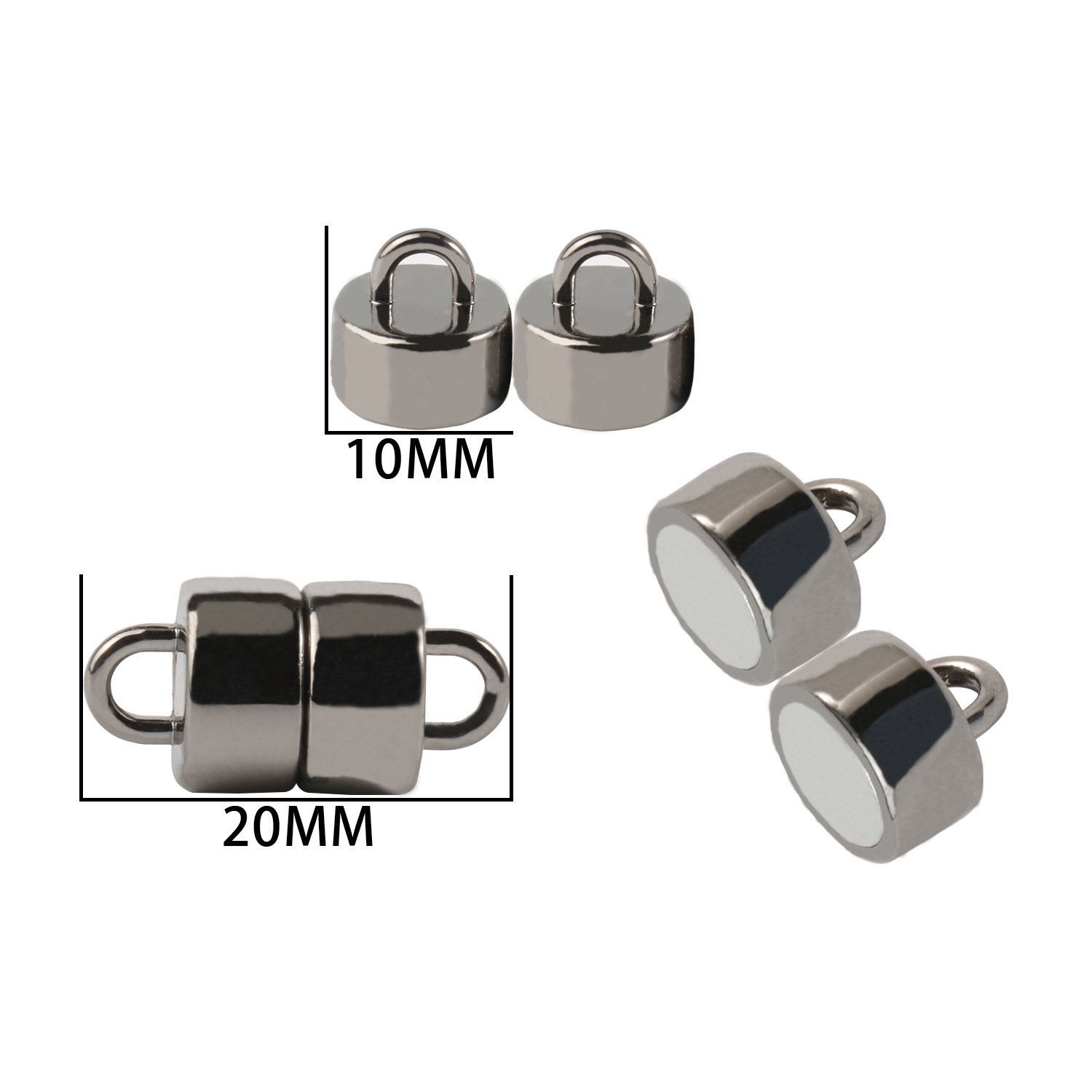 1 Set 18 * 6mm Alloy Semicircle Wings Connector display picture 1