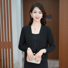 夏季女新款冰丝百搭短款小外套防嗮修身小披肩搭配裙子吊带小开衫