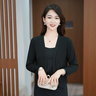 夏季女新款冰丝百搭短款小外套防嗮修身小披肩搭配裙子吊带小开衫