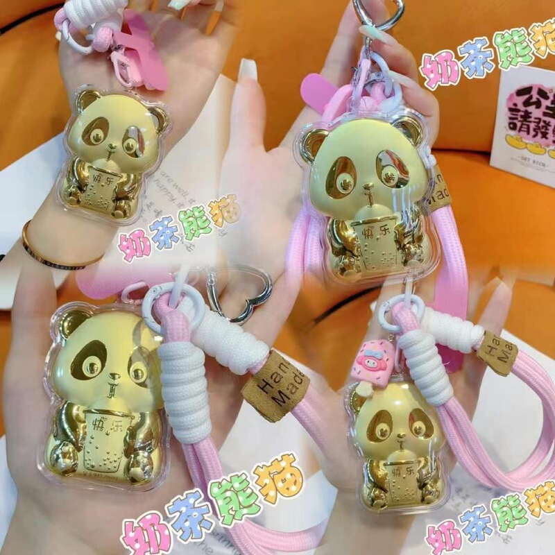 Pure Gold 999Kt Cat Pendant Gift 20Mg Souvenir Mobile Phone Bag Pendant Keychain Gift Water Shell Wholesale