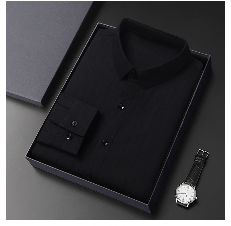 Camicia elegante uomo manica lunga traspirante no stiro_voghion.com