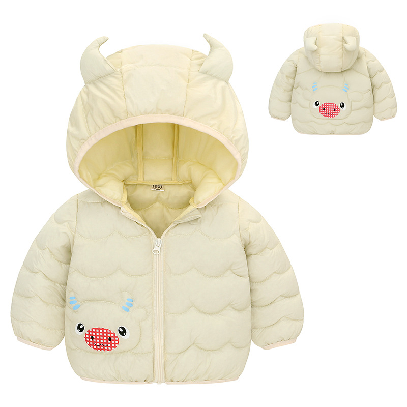 Fábrica transfronteriza de ternero con capucha para niños abrigo de algodón acolchado otoño e invierno abrigo infantil niños y niñas espesado algodón cálido