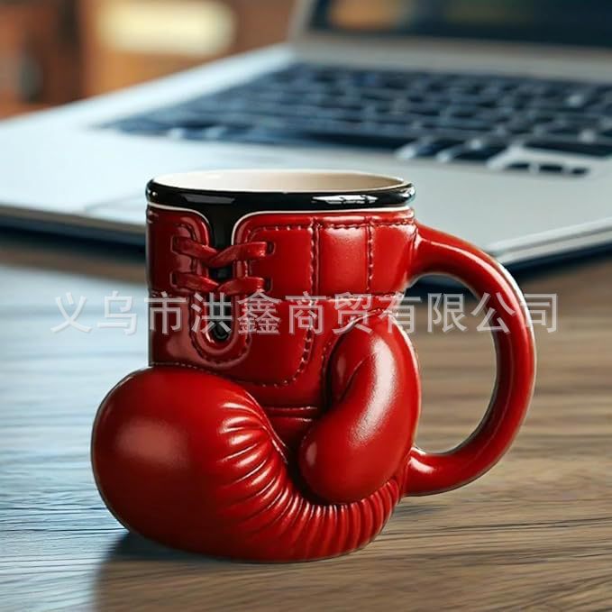 Boxing Glove Mug boxeador de estilo explosivo transfronterizo juego de copa para amantes del boxeo personalidad taza de acero inoxidable