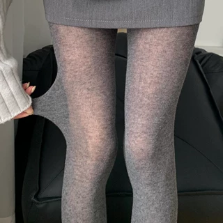 灰色黑色打底裤春秋季miu系连裤袜薄款微透显瘦不掉档高级打底裤