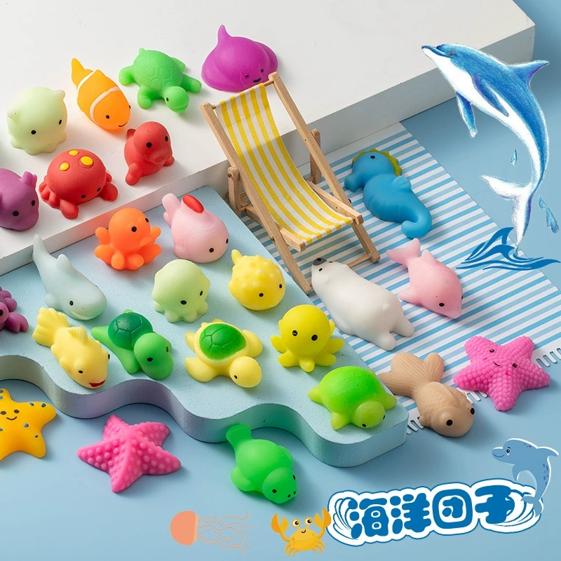 Креативные популярные игрушки-сквиши из морской серии: супермилые игрушки в виде осьминога, черепахи, маленького краба и игрушек в форме пельменей для детей оптом от производителя.