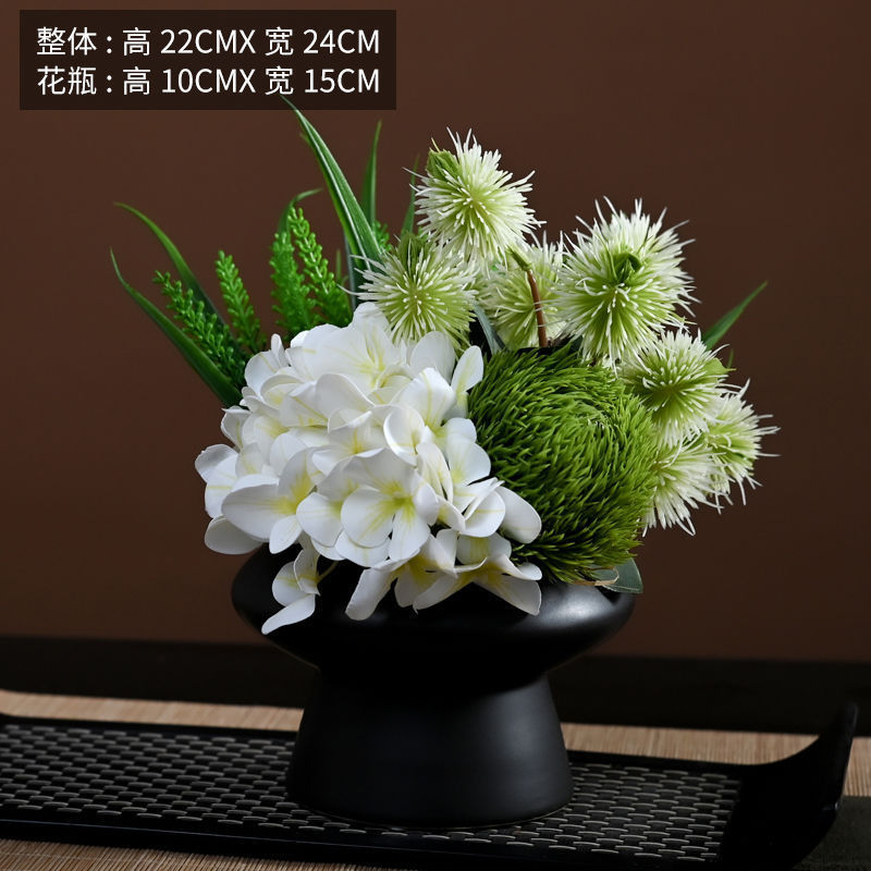モダンでシンプルな花柄の幾何学的な花器ソフトデコレーションモデルルーム営業部商談テーブルアジサイ組み合わせディスプレイ|undefined