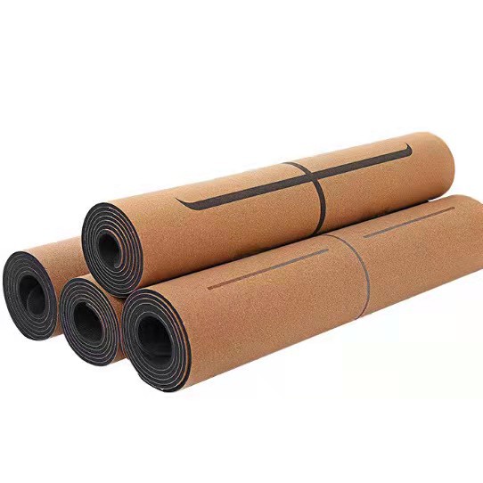 Estera de Yoga de corcho principiante fitness danza deportes estera de goma engrosada antideslizante cojín de yoga soporte plano