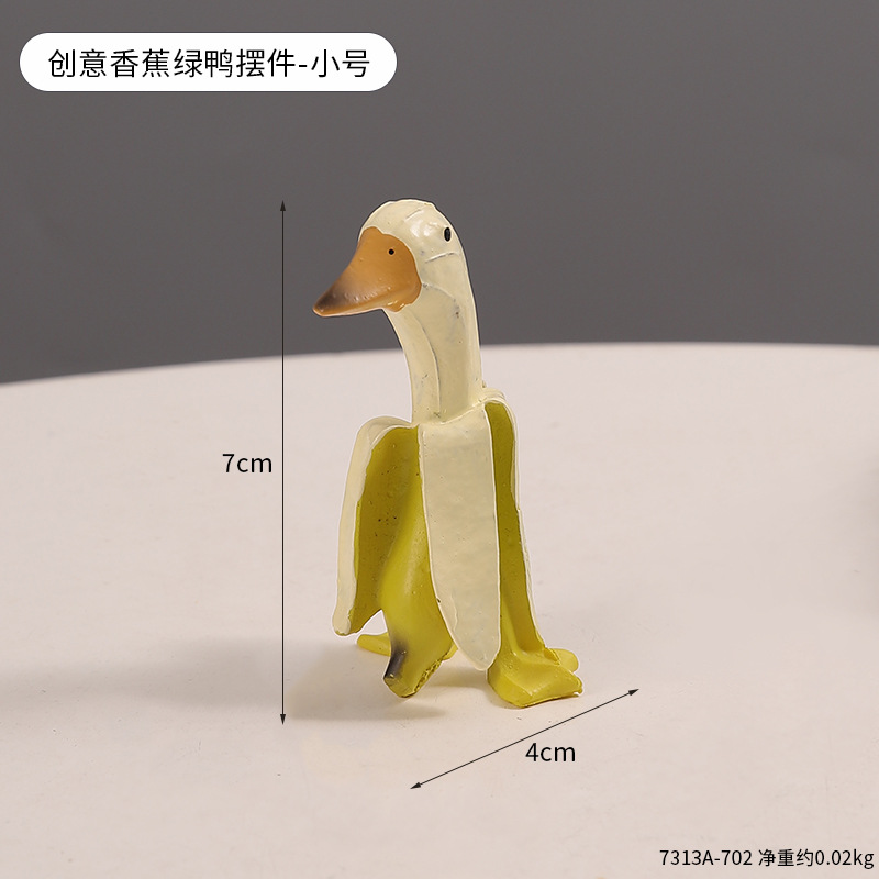  Banana Duck Duck Duck Resin Ornaments Creative Stylish Spoof Desktop Decorations Small Ornaments Crafts