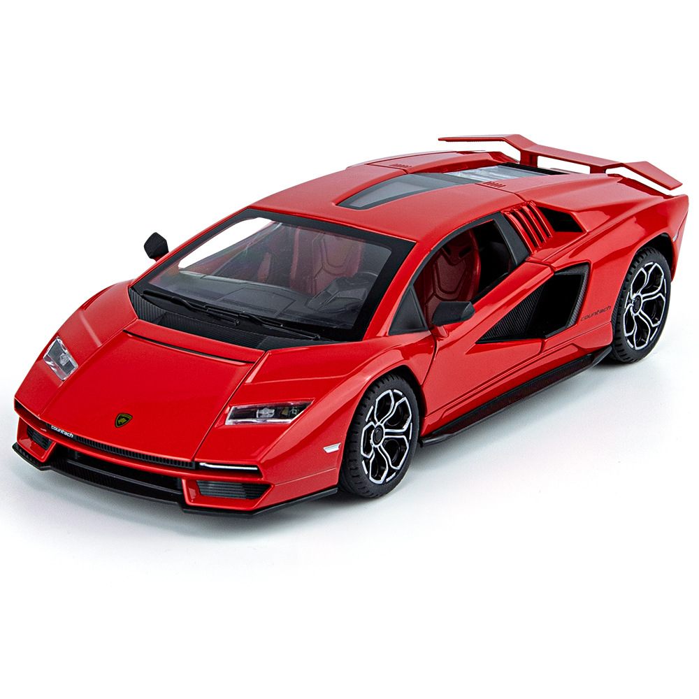 Weili Alloy Car Model 1: 24 Rambo LP800 Sports Car Acousto-optic Huili Toy Car Music Model Ornaments Collection