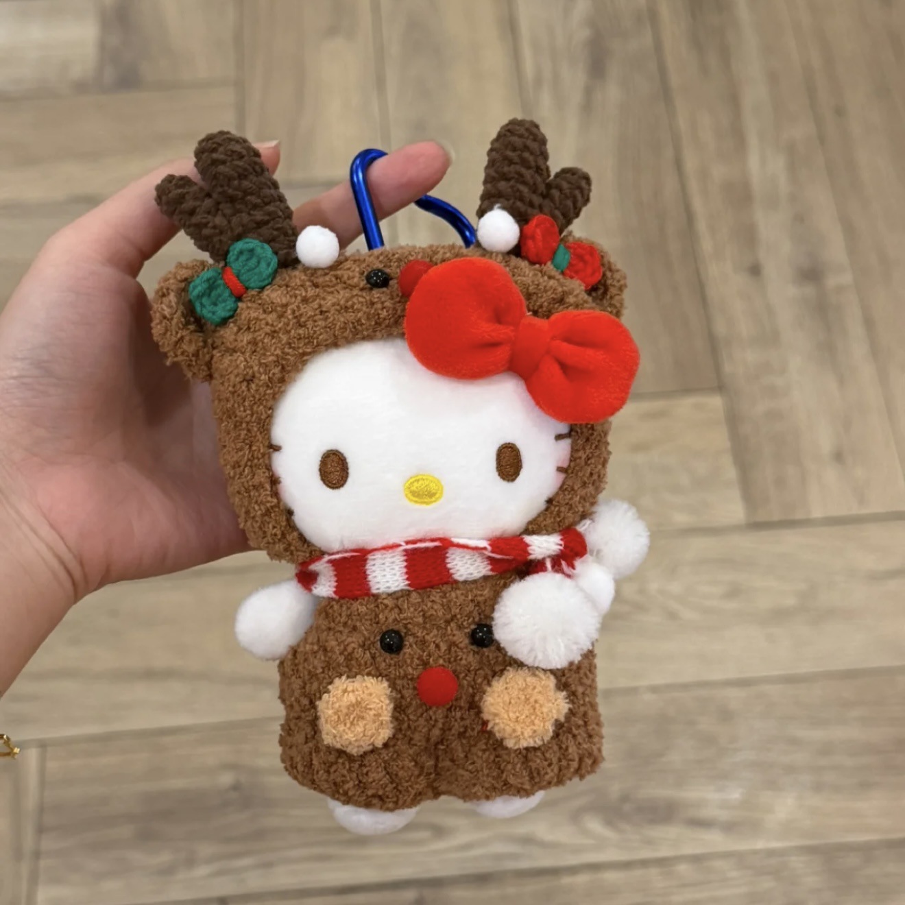 Genuino clásico KT Hello Kitty mochila bolso colgante dibujos animados lindo hellokitty llavero muñeca de felpa mujer